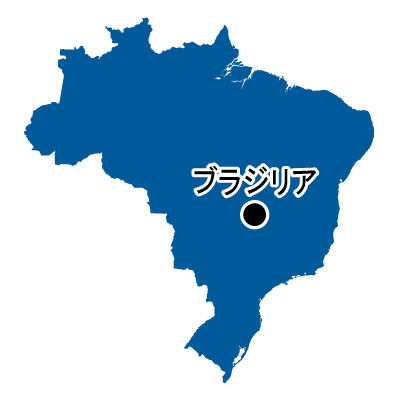 ブラジル連邦共和国無料フリーイラスト｜首都名(青)